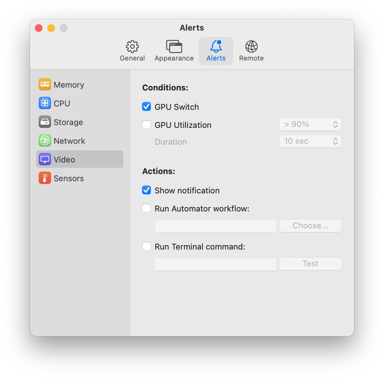 macos gpu notification