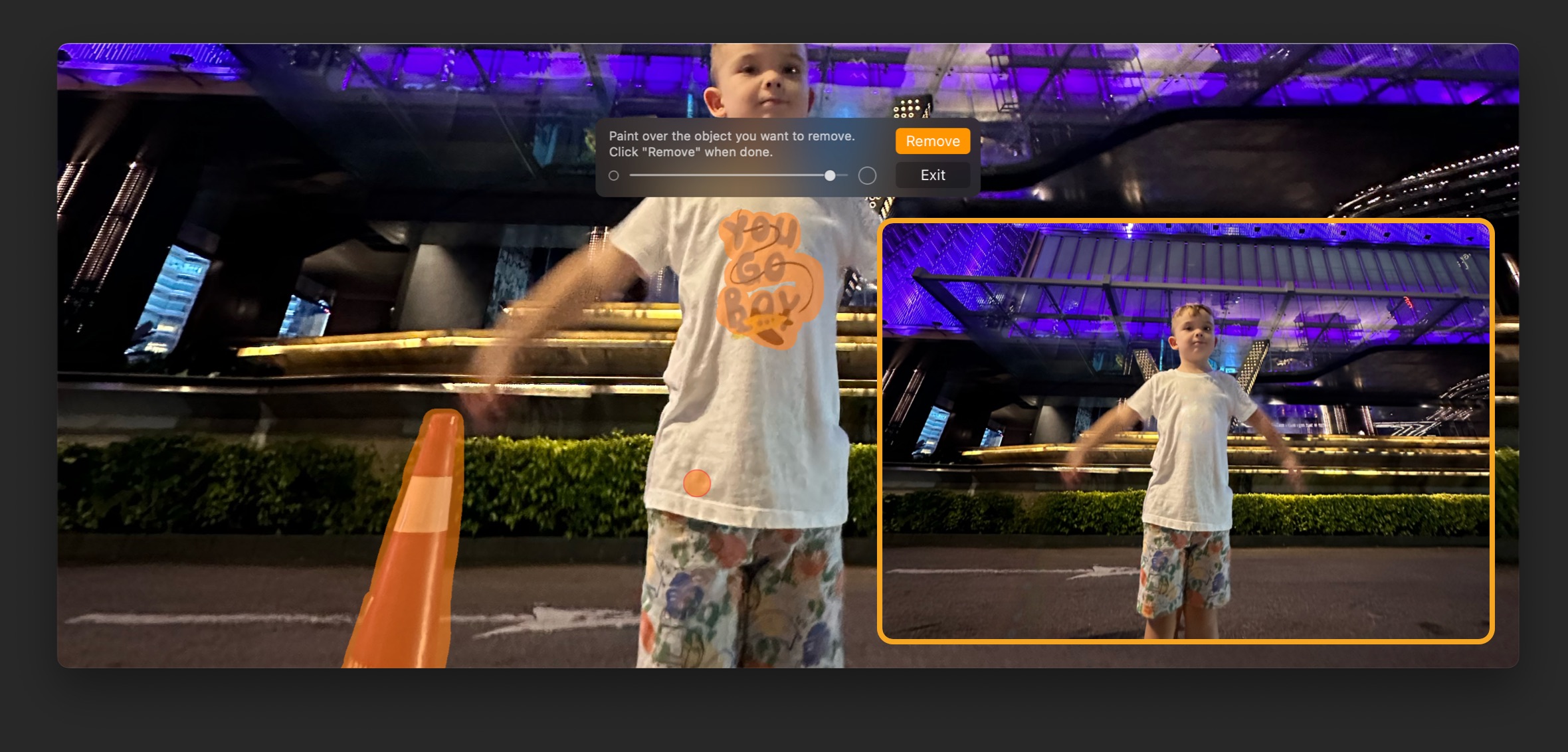 Objects removal app