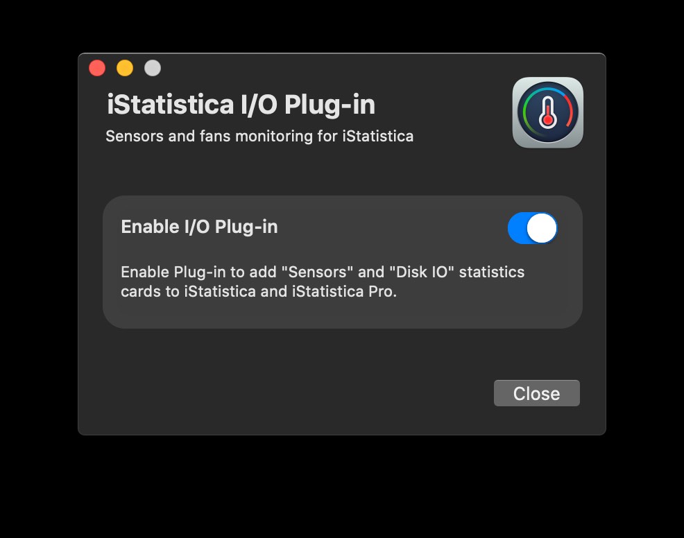 iStatistica mac system monitor Sensors Plug-in